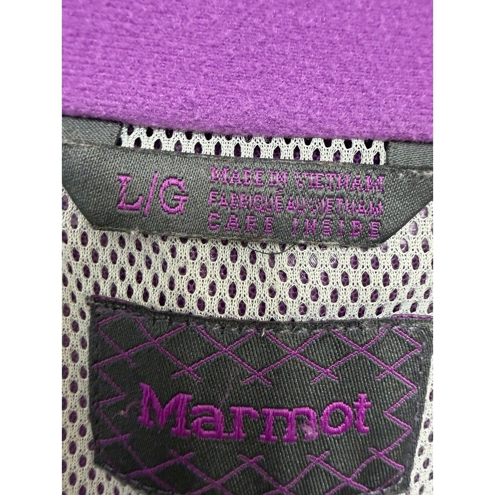 Marmot Girls Large Purple Hooded Rain Jacket J45960 Waterproof Outdoor - Picture 6 of 10